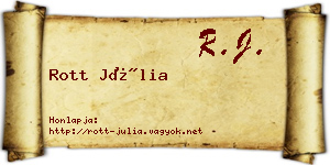 Rott Júlia névjegykártya